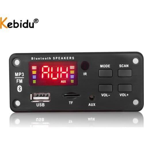 Big Screen Car Audio USB TF FM Radio Module Wireless Bluetooth 5V 12V MP3 WMA Decoder Board MP3 Player with Remote Control