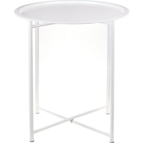 White Foldable Metal Coffee Table