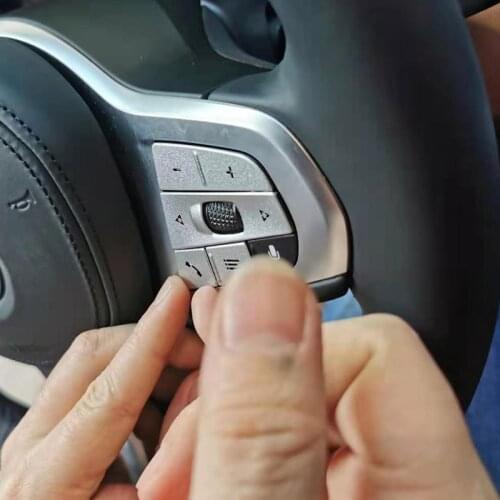 For BMW X 5 G05 19-21 X6 G06 20-21 X7 G07 19-20 Aluminum alloy Silver Car Steering Wheel Buttons Covers Stickers Car Accessories
