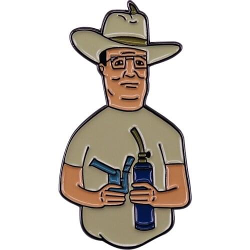 Heady Festival cartoon Meme Brooch Hank Hill DAB meme Enamel Pin