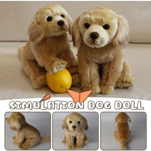Simulation Labrador Dog Stuffed Doll Super Realistic Labrador Retriever Dog Plush Toy Home Decor Ornament Pet Owner Gift