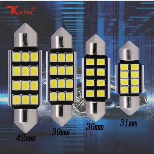 2pc C5W LED C10W led CanBus bulb No Error 31mm 36mm 39mm 42mm LED Festoon Light Car Interior Reading Light 12V 6000K White