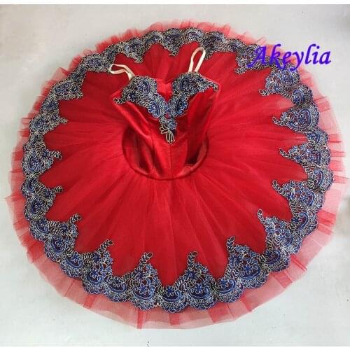 Red ballet TUTU For girl Adult green Classical ballet Pancake Tutu Costume Swan lake skirt Pre-Professional Tutu Blue Bird