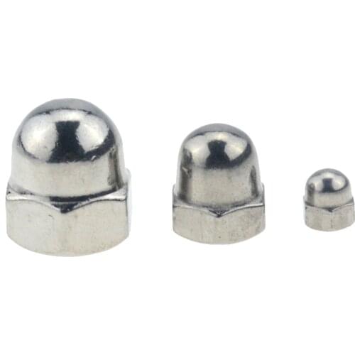 M3 M4 M5 M6 M8 M10 M12 304 A2-70 Stainless Steel Hex Hexagon Acorn Nut Cap Decorative Cover Semicircle Dome Nuts