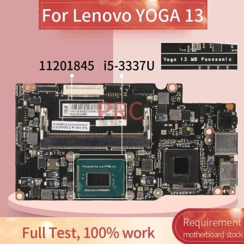 11201845 For Lenovo YOGA 13 i5-3337U Laptop motherboard SR0XL DDR3 Mainboard