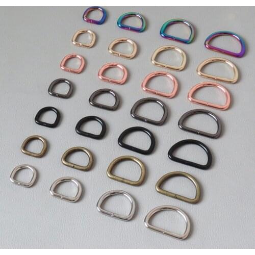 1PCS 15mm 20mm 25mm 32mm Webbing Metal Buckle D Ring For Bag Accessory Belt Loop Pet Dog Collar Hardware Backpack Sewing Clasp