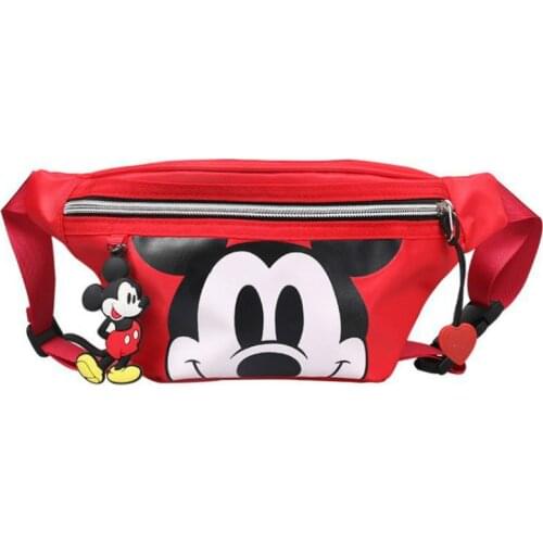 Disney children fashion waist bag boy girl cute cartoon kindergarten shoulder bag coin purse wild princess chest bag mickey bag