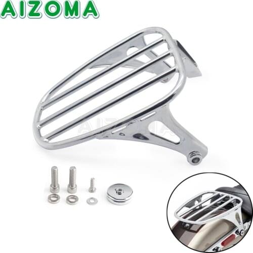 Motorcycle Rear Solo Seat Luggage Shelf Support Rack Case Chrome for Harley Softail Slim FLSL Street Bob FXBB 2018-2020 2021