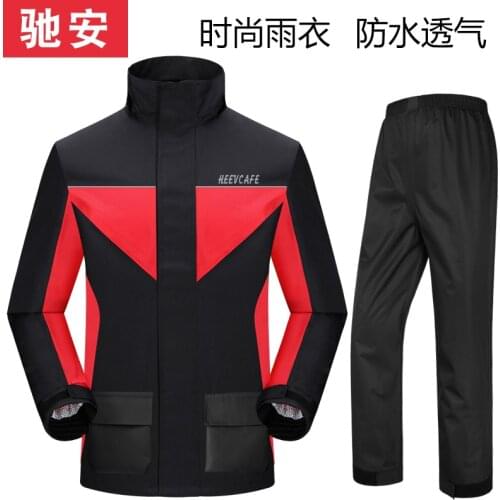 Motorcycle Raincoat Rain Coat Sets Pants Suit Fashion Outdoor Raincoat with Pants Waterproof Rider Rainsuit LZG149