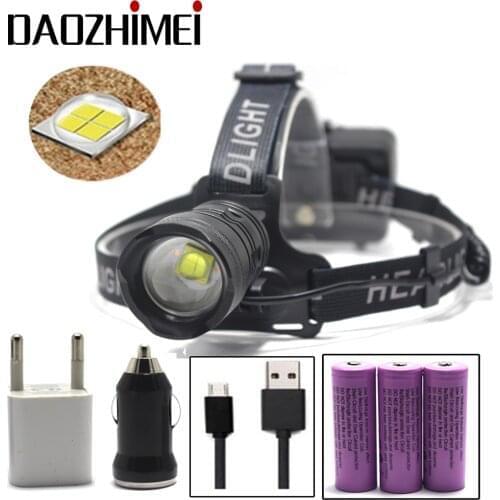 8000 Lumen XHP70.2 LED Headlamp 3 Modes High power Headlight USB Zoom Head light lantern 18650 powerful Hunting Head Light Lamp