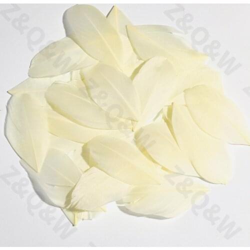 Natural 5-10CM goose feather floating head dyed beige 100 to 1000PCS DIY jewelry dream catcher birthday gift accessories