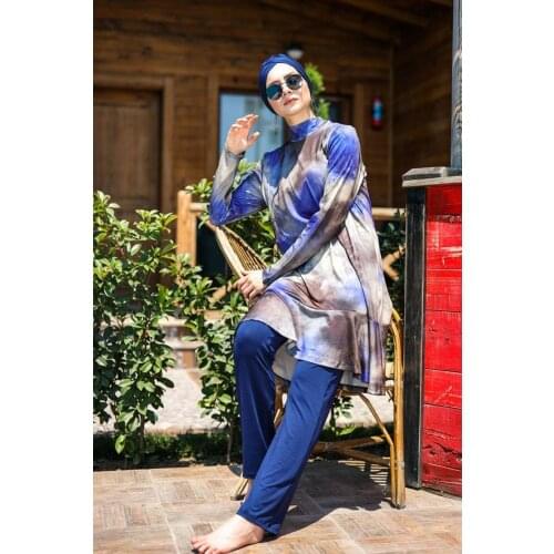 2021 New Season Fashion Muslim Swimwear Women Boerkini islamic Swimming Burkini Turkey Abaya Turban Hijab Luxury Modern Set Robe