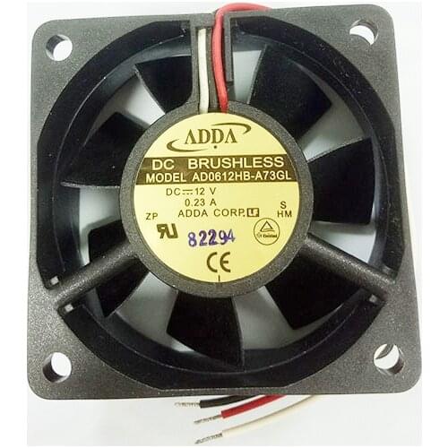 Original ADDA AD0612HB-A73GL DC 12V 0.23A 6CM 6025 3-wire cooling fan