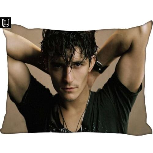 Custom Orlando Bloom Rectangle Pillowcase zipper Classic Pillow Case Customized Pillow Case Covers (Two Sides)