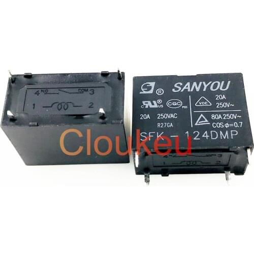 Relay SFK-105DMP 112DMP 124DMP 5V 12V 24V 20A 4pin HF102F G4A