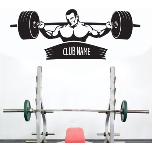 Gym Sticker Fitness Arm Crossfit Muscle Decal Body-building Posters Vinyl Wall Decals Parede Decor Gym Sticker JSL051