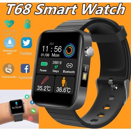 Smart Watch Men Woman Full Smartwatch Clock IP67 waterproof Fitness Tracker Heart Rate Sleep Monitor Wristband For iOS Android