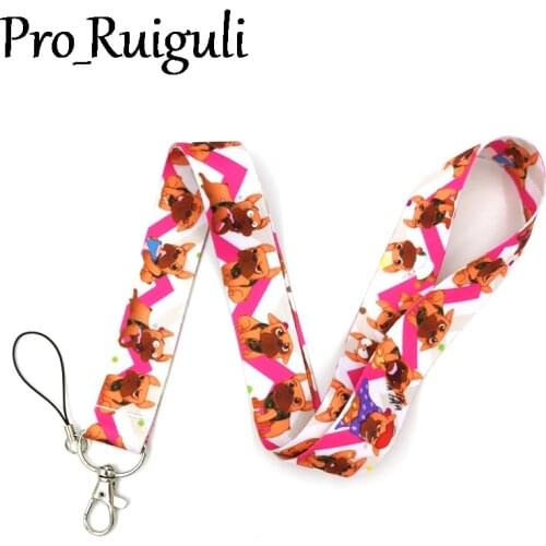 Bulldog animals Neck Strap Lanyards ID badge card holder keychain Mobile Phone Strap Gifts keyring couple key holder