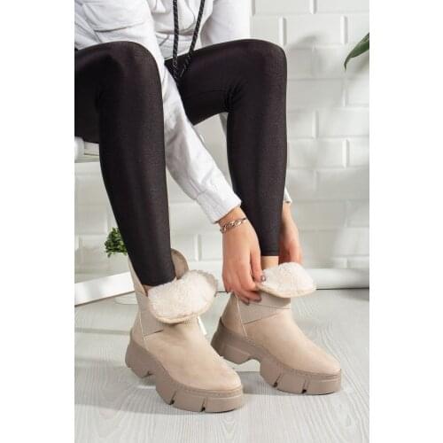 Women Winter boot Fur Warm Ladies Warm wool booties Suede winter boots Winter shoe Boots Casual Women Mid Boots Short Boots