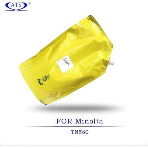 1KG Black Toner Powder for Konica Minolta TN 580 compatible Copier spare parts TN580 printer supplies