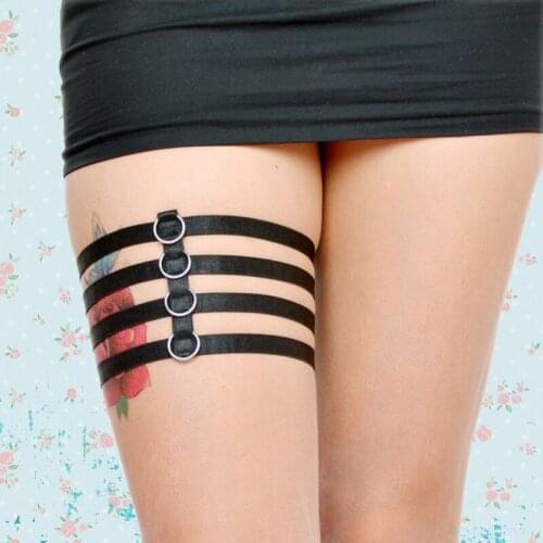 1pc Pastel goth dress Womens Sexy Leg Garters Black Body liguero Harness Belt Fetish Wear Leg Harness Bondage Lingerie
