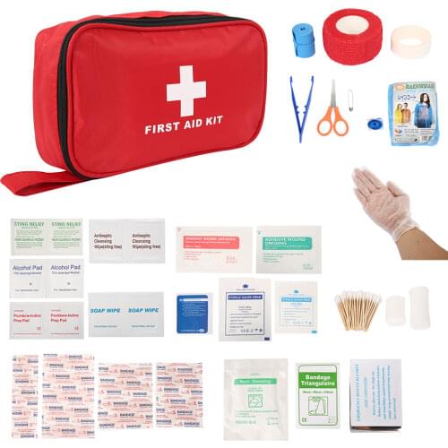 100/180pcs Outdoor First Aid Kit Bag Portable Travel Medicine Package Emergency Bags Small Medicine Divider Storage Organizer