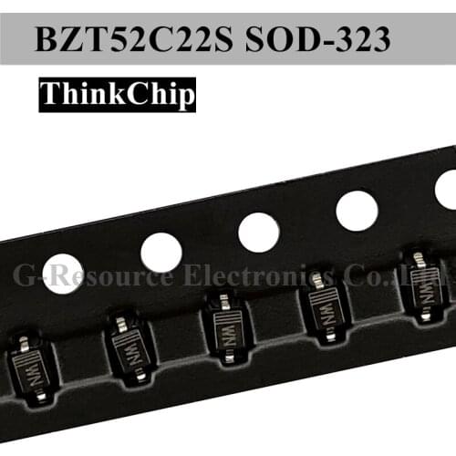 100pcs) BZT52C22S SOD-323 SMD 0805 Voltage Stabilized Diode 22V (Marking WN)