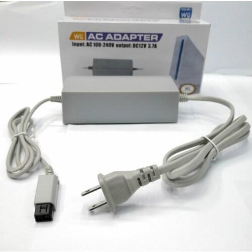 EU US AC Adapter 100-240V 12V 3.7A Home Wall Power Charger Supply for Nintendo Wii Gamepad Controller