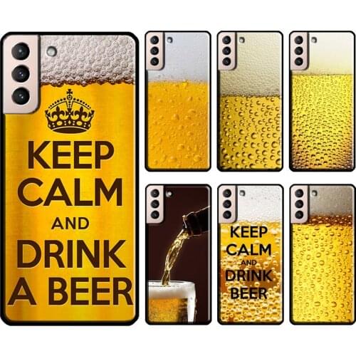 Keep calm drink bear wine Pattern Phone Cover For Samsung Galaxy S21 S20 Ultra Note 20 Note 10 S8 S9 S10 Plus S20 FE Case