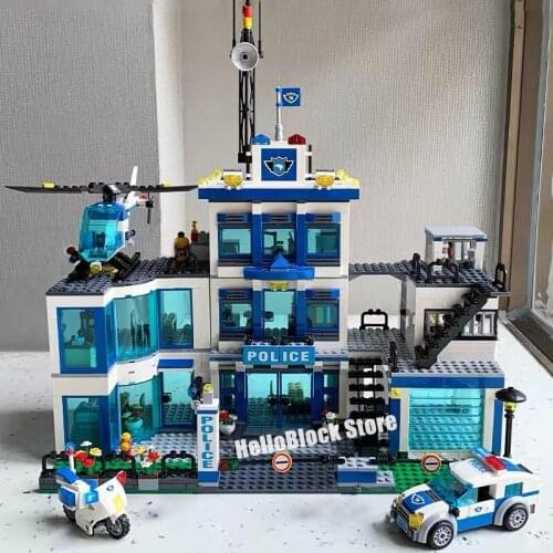 City Police Station Building Blocks SWAT Vehicle Police Command Post Model Bricks Fire Station Educational DIY Toys for Children