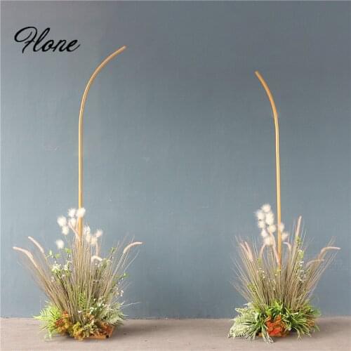 Flone Wedding Props Metal Backdrop Arch Stage Background Welcome Decoration wrought iron Flower shelf