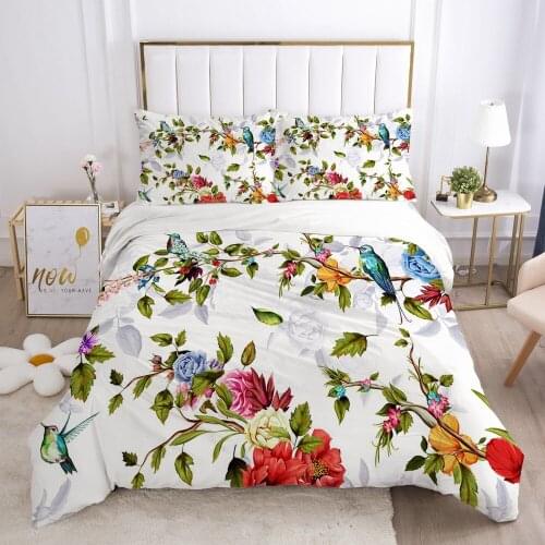 3D Bedding Sets Quilt Covers Pillow Shams Duvet Cover Sets Bedclothes Bed Linens King Queen Full Simple Flower Home Textile