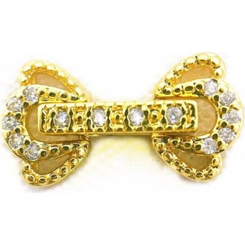 Copper Clasps 18K Gold plated DIY Pearls Jewelry Fittings Fastener Connector Clasps For DIY Gems Pearls Necklace Bracelet Clasp