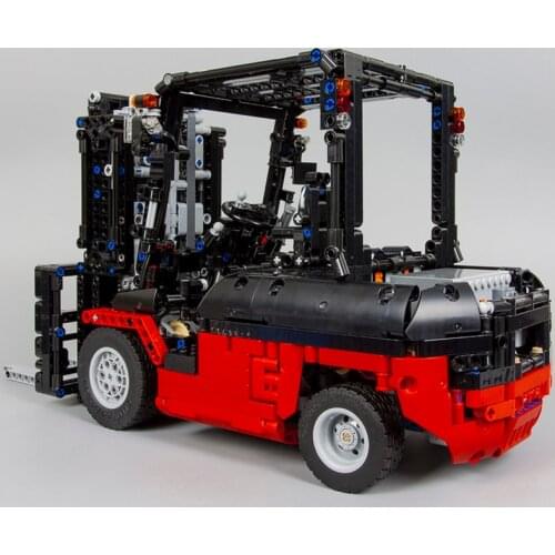Motor Power Custom Forklift Mk II Buildling Blocks Compatible Technical Gabelstapler Bricks Set Forklift Model for Children