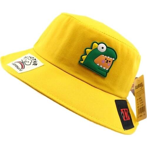 Doitbest summer boy girl Bucket fishing Hats Sunscreen sun cap Labeling small dinosaur Spring kids children fisherman hat