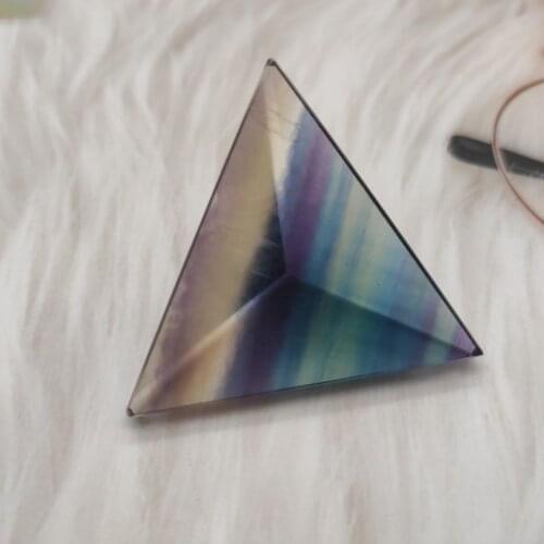 3.5cm Natural Color Fluorite Pyramid Energy Ornaments Buddha Crystal Tower Original Stone Home Feng Shui Energy Ornaments