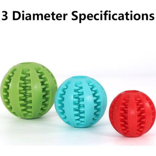 Dog Cat Puppy Chew Toys Interactive Rubber Balls Pet Dog Cat Puppy Elasticity Teeth Ball