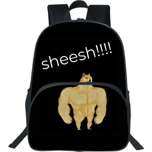 Sheesh Backpack Teens School Bag Fashion Sheesh Print Children Bag Casual Rucksack Student Backpack Boy Girl Bookbag Mochila
