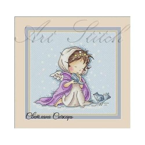 Top Little Pirate Counted Cross Stitch Kit Cross stitch RS cotton with cross stitch A little girl in the snow