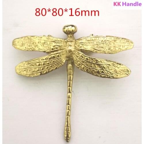 Dragonfly Shape/ Brass Knobs Cupboard Pulls Drawer Knobs Kitchen Cabinet Handles Furniture Handle Hardware