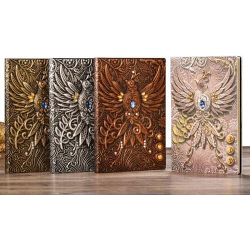 Vintage Retro The Phenix Long Life Bird Theme Lined Paper Note Book 100 Sheets Journal School Office Supplies C90C