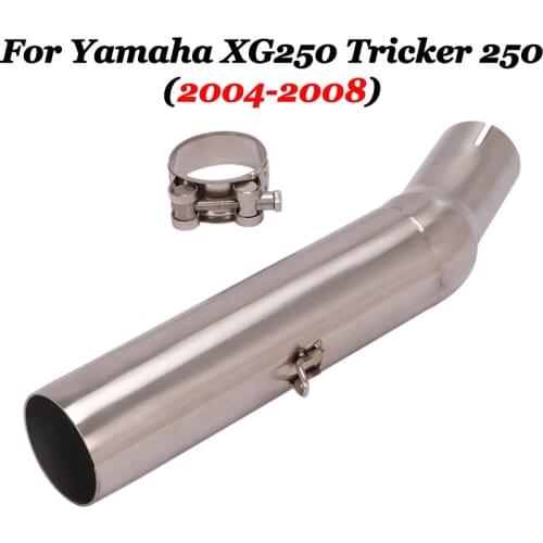 For Yamaha XG250 Tricker 250 2004-2008 Motorcycle Exhaust Muffler Escape Modified Stainless Steel Connector Middle Link Pipe