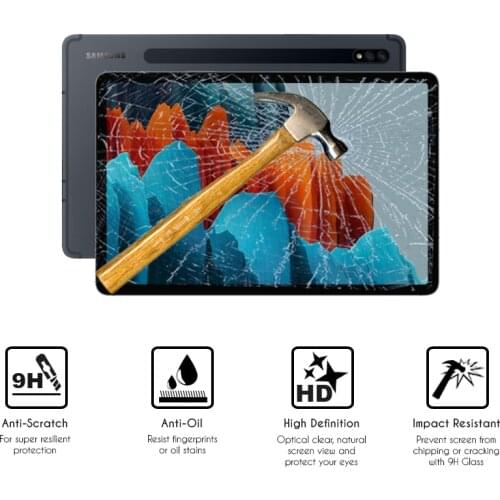 Tempered glass tablet Protector for Samsung Galaxy Tab S7 + Plus 12.4" SM-T970