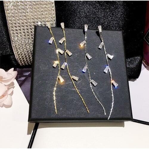 2021 Hot Sale Fine jewelry Temperament Wild 925 silver needle Earrings female Crystal from Austrian Fit Women For Party