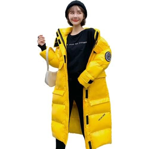 Winter Jacket Female Oversized Winter Down cotton Jacket Women Thick Warm Woman Over The Knee Long Hooded Parka Womens Clothes