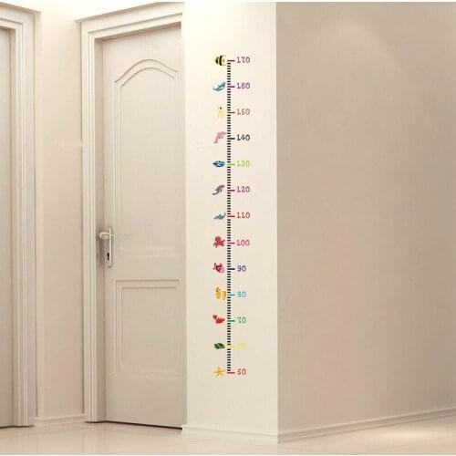 1*Wall Sticker Material:PVC Baby Cute Height Growth Chart Hanging Rulers Kids Room DIY Wall Stickers Decor