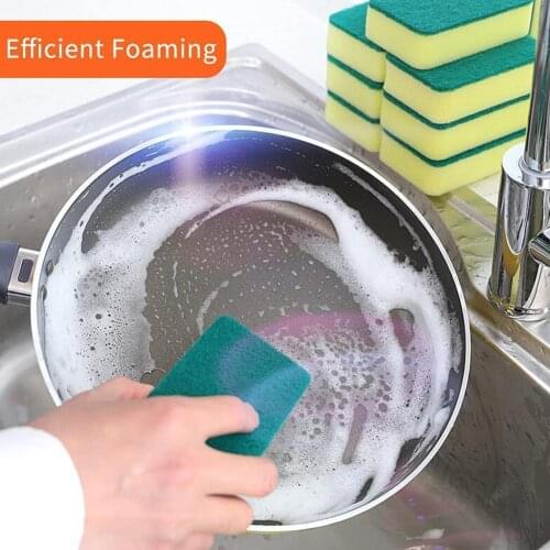 1pc Multi-purpose Dishwashing Sponge Scouring Pad Household Dish Cleaning Kitchen Cleaning Sponge