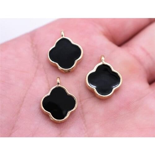 16*13mm 10pcs Gold Color Plated Dark Flower Pendants Making DIY Handmade Jewelry