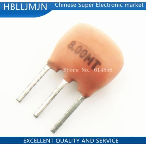 10PCS ZTT8.00MT ZTT8.00M ZTT8 ZTT 8.000MHZ 8MHZ 8.000M 8M 3P DIP-3