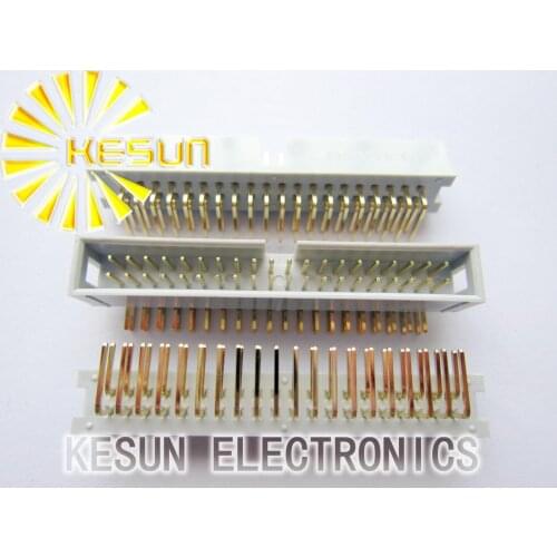 100PCS/LOT Right Angle DC3-40P 2.54mm Full Gold 3U Male Box Header High quality